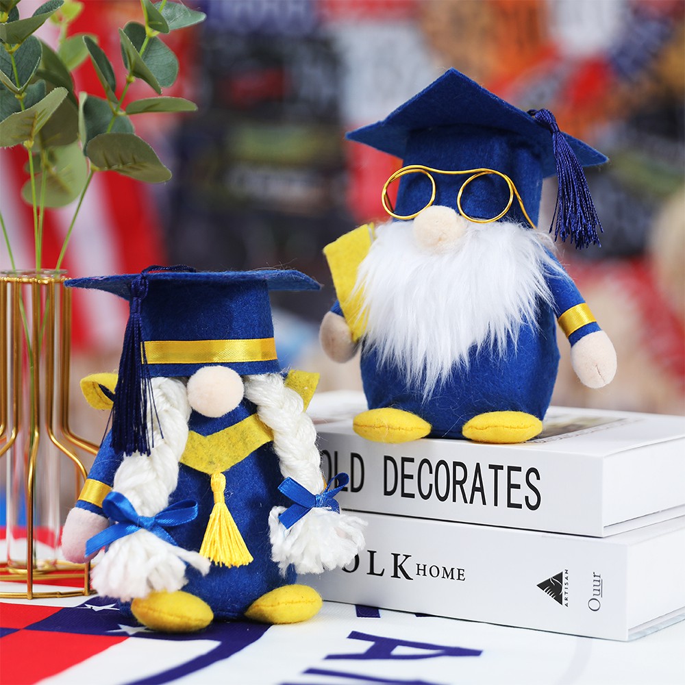 MELODG Home Decor Gnome Decorations Gifts Graduation Plush Gnomes Party Supplies Handmade Table Ornaments Toy Class of 2021