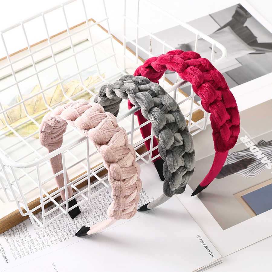 Băng đô bằng nhung bản rộng phong cách Hàn Quốc cho nữ