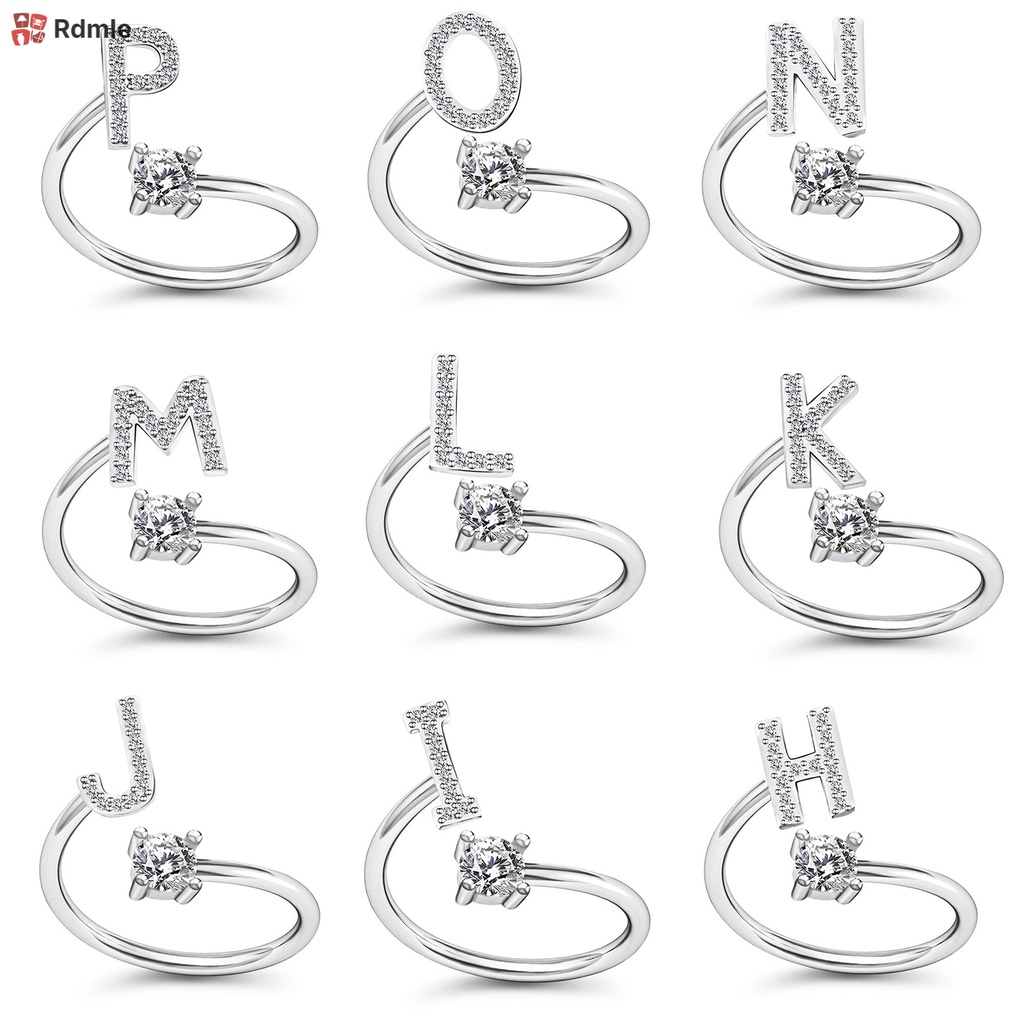 Nhẫn Đồng Khắc Chữ Cái Thời Trang Cho Nữ