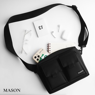 Túi đeo chéo nam nữ unisex Double Bag nhỏ gọn vải Oxford cao cấp chống nước thương hiệu MASON - M10