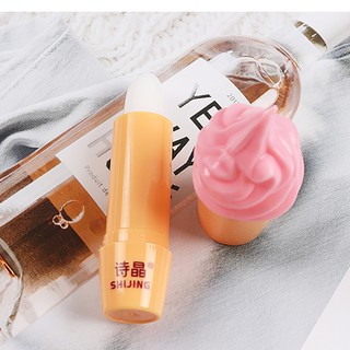 [Hàng mới về] Son môi dưỡng ẩm chống nước 24H hình cây kem xinh xắn