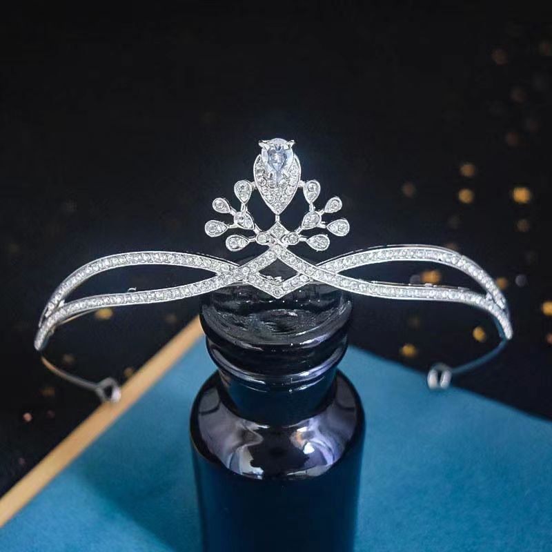 [Trang Sức Đẹp Mắt] Vương Miện Cô Dâu Kiểu Hàn Quốc Sang Trọng Đẹp Mắt Đơn Giản Hình Vương Miện Công Chúa Cao Cấp Làm Phụ Kiện Cho Váy Cưới Cô Dâu