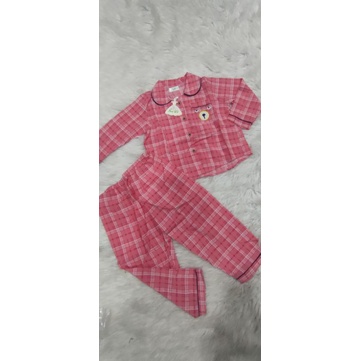 Bộ pijama tay dài quần dài vải lụa cao cấp cho bé gái (size nhí)