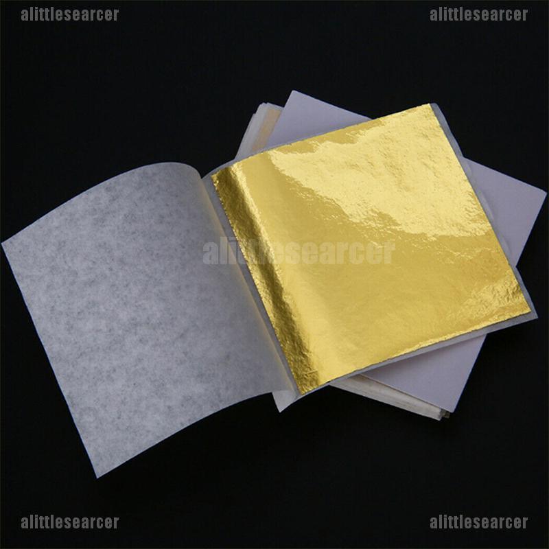 Set 100 Giấy Mạ Vàng Hình Lá Làm Đồ Thủ Công | BigBuy360 - bigbuy360.vn