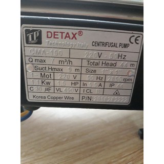 Máy bơm nước Dentax CMA 150 - 1.1KW