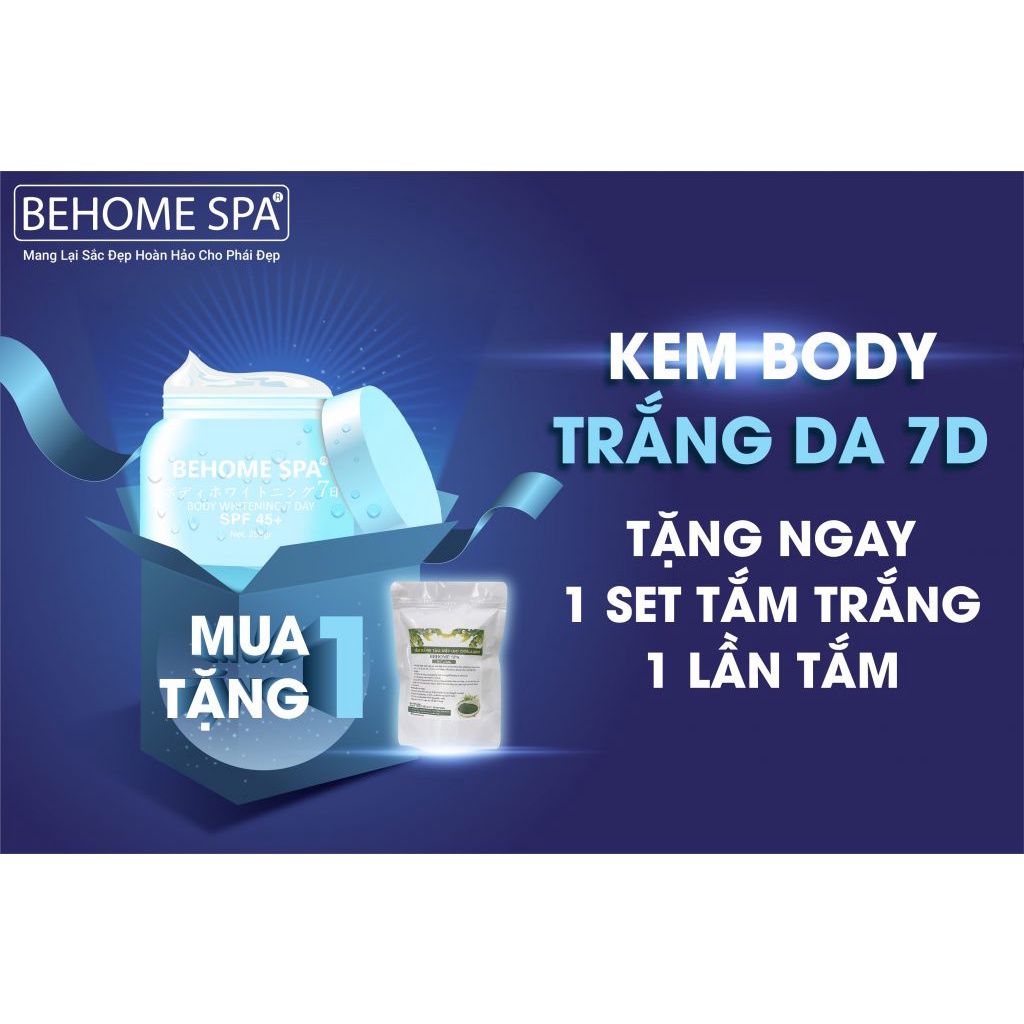 Kem body dưỡng trắng da Behome Spa siêu trắng siêu mềm mịn dưỡng thể trắng da toàn thân