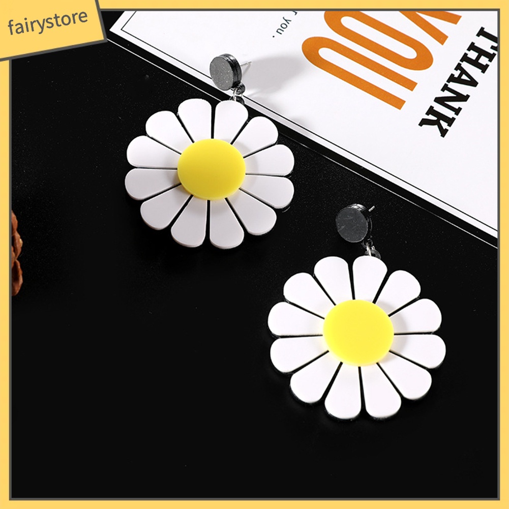 Đôi bông tai hoa cúc lớn thời trang nữ dễ thương
