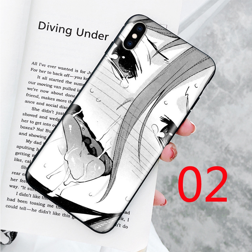 Ốp điện thoại silicon in hình anime ahegao thích hợp cho iphone 5 5s 6 6s plus 7 8 se x xr xs max