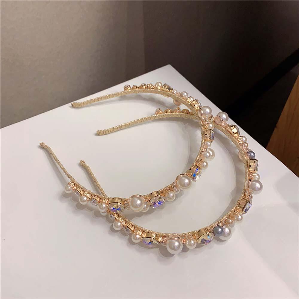 VANES1 Băng Đô Cài Tóc Đính Ngọc Trai Phong Cách Hàn Quốc Cổ Điển Dành Cho Nữ