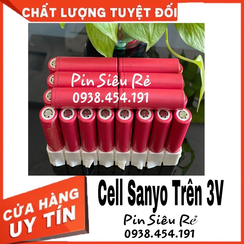 Cell sanyo cũ chuyên dùng cho pin sạ dự phòng,đèn pin siêu sáng,quạt sạc 3 cấp độ.......