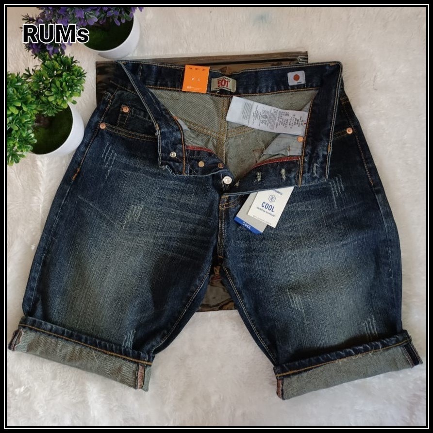 Quần Short Jean Màu Xanh Lá Cây Levis 501 Nhập Khẩu Nhật Bản