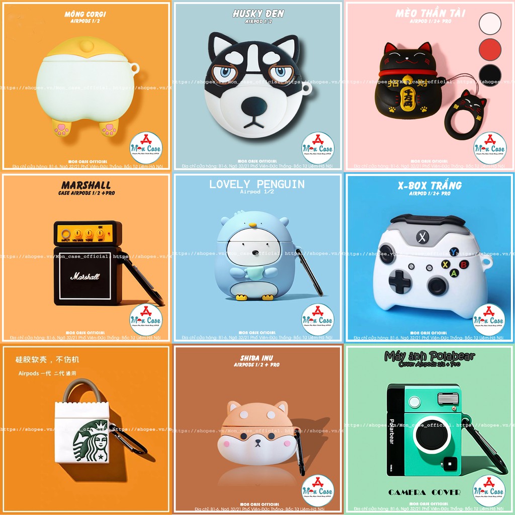 🔥Case Airpod 1/2 Ốp Tai Nghe Chất Liệu Silicon 🔥 Phù Hợp Với Airpods 1-2 Siêu Cute Dễ Thương