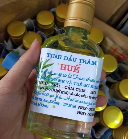 50 chai tràm dẹt 100ml + 30chai tinh dầu 10ml ( chọn mùi)