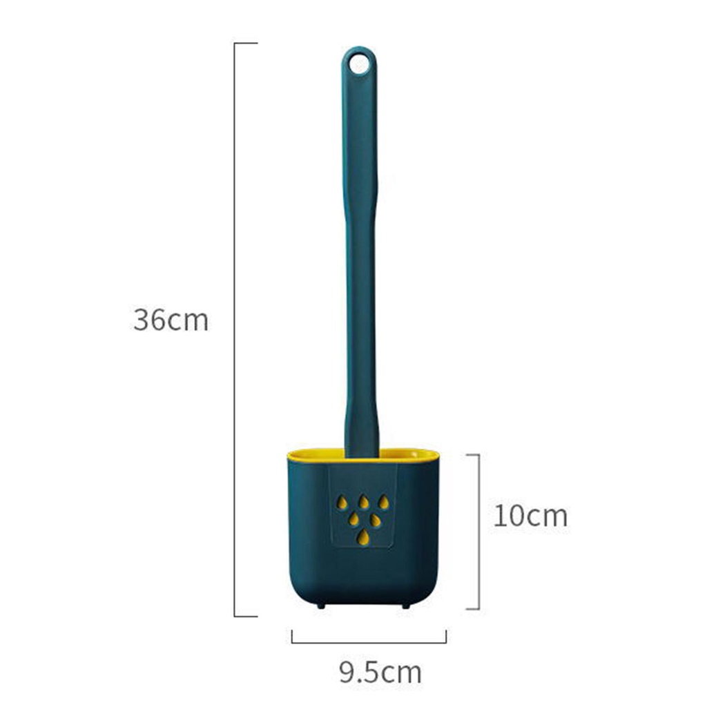 PISTA Giá Đỡ Bàn Chải Vệ Sinh Toilet Gắn Tường Kèm Nắp Đậy Bằng Silicone Tiện Lợi