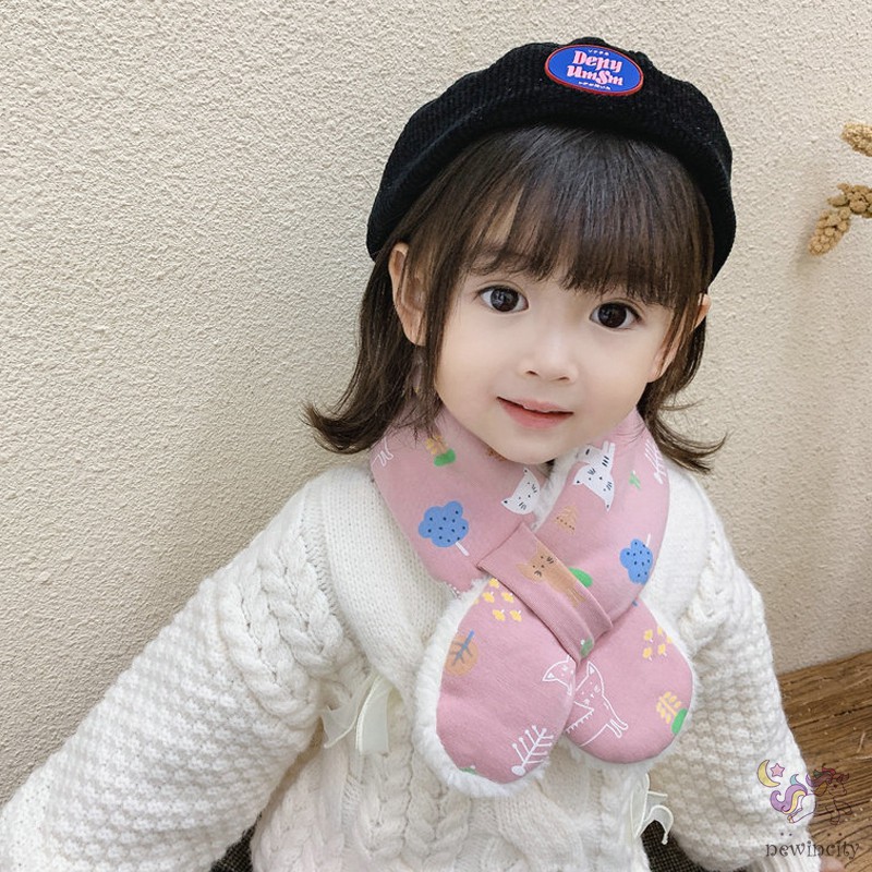 Khăn Choàng Lông Giữ Ấm Phong Cách Hàn Quốc Cho Bé