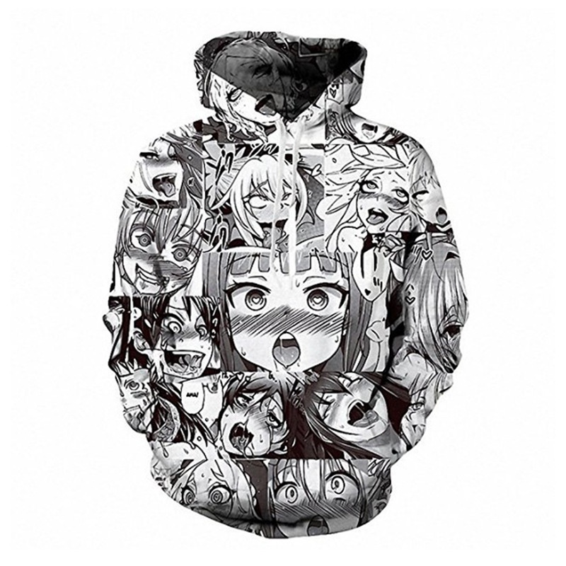 Mới Áo Hoodie In Họa Tiết Anime 3D Nhật Bản Ahegao Hentai