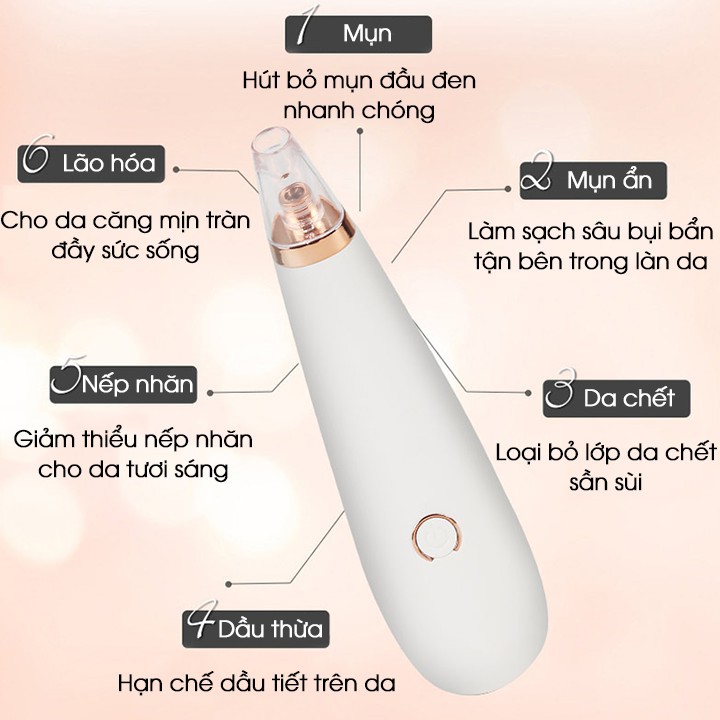 Máy hút mụn đầu đen 3 chế độ COMEDO hoạt động bằng pin an toàn và siêu  tiện dụng