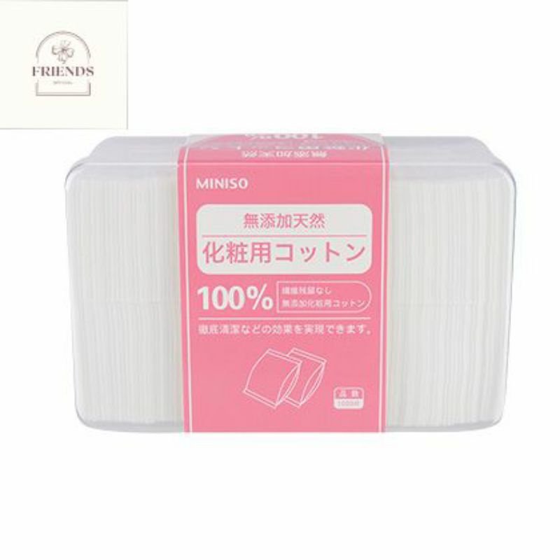 Bông tẩy trang Miniso Nhật Bản 1000 miếng giá tốt