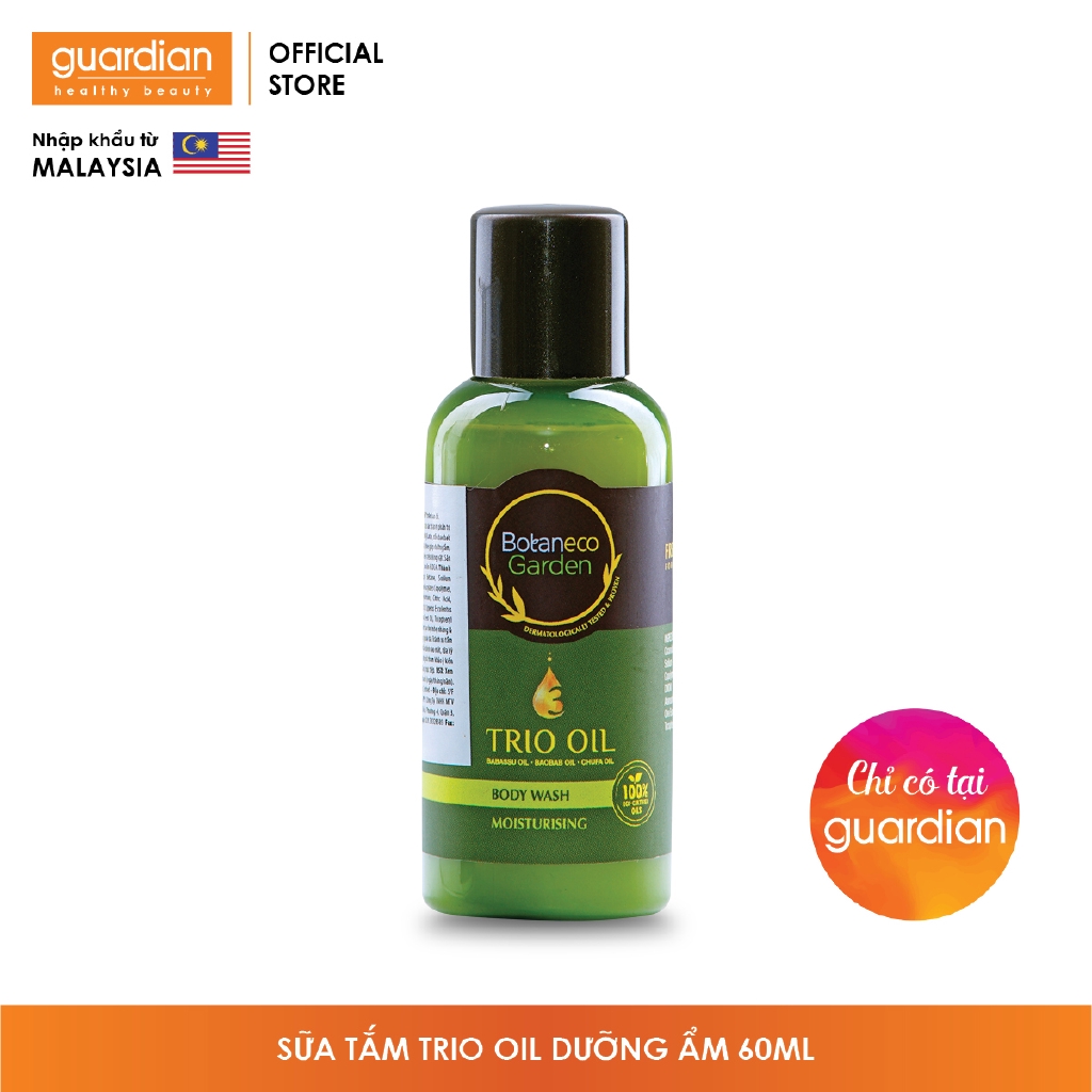 Sữa tắm Botaneco Garden Trio Oil dưỡng ẩm 60ml | BigBuy360 - bigbuy360.vn