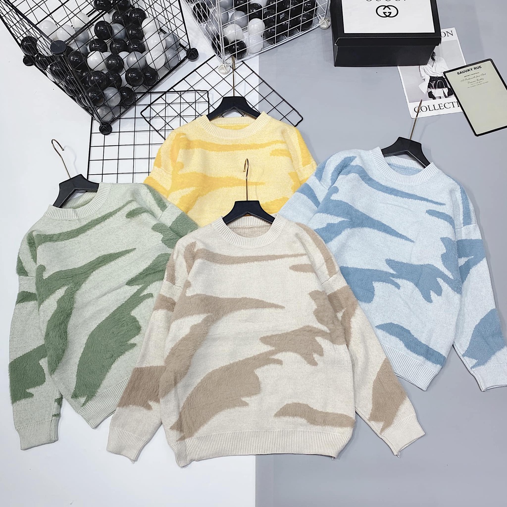 Áo len lông loang mềm mịn 4 màu mới (kèm ảnh thật,video) | BigBuy360 - bigbuy360.vn