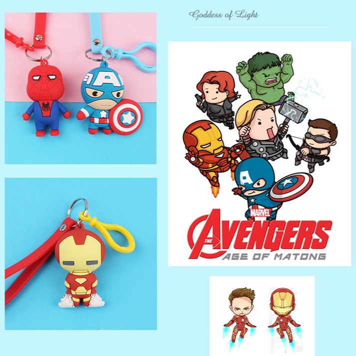 Móc chìa khóa họa tiết siêu anh hùng đáng yêu