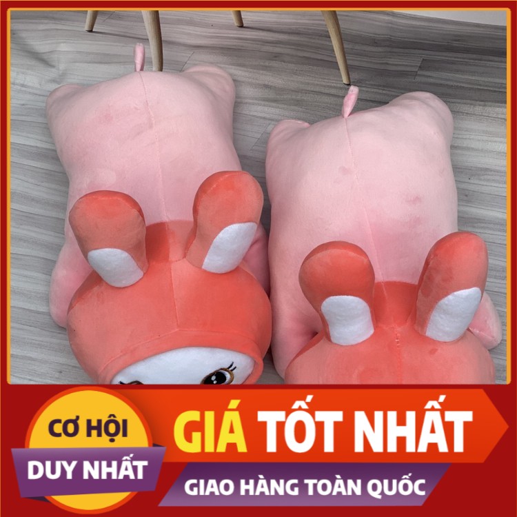 Gấu Bông Thỏ Nằm - Gối Ôm Hình Thú Thỏ Nằm Đáng Yêu, Chất Nhung Mềm Mịn Gối Ôm Cho Bé Vào Giấc Ngủ Say TM23