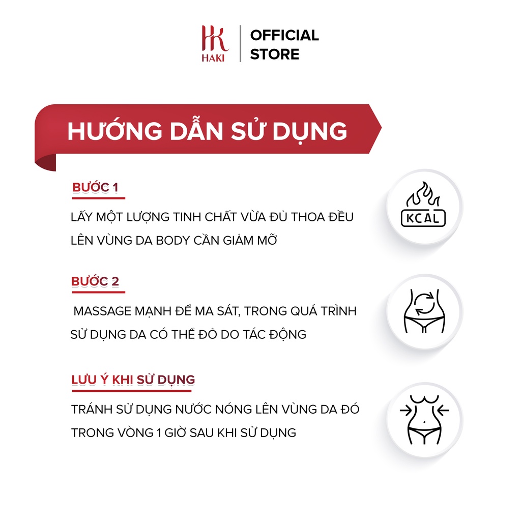 Tinh Chát Ủ Nòng Hủy Mỡ HAKI Haki Essential Oil 110g