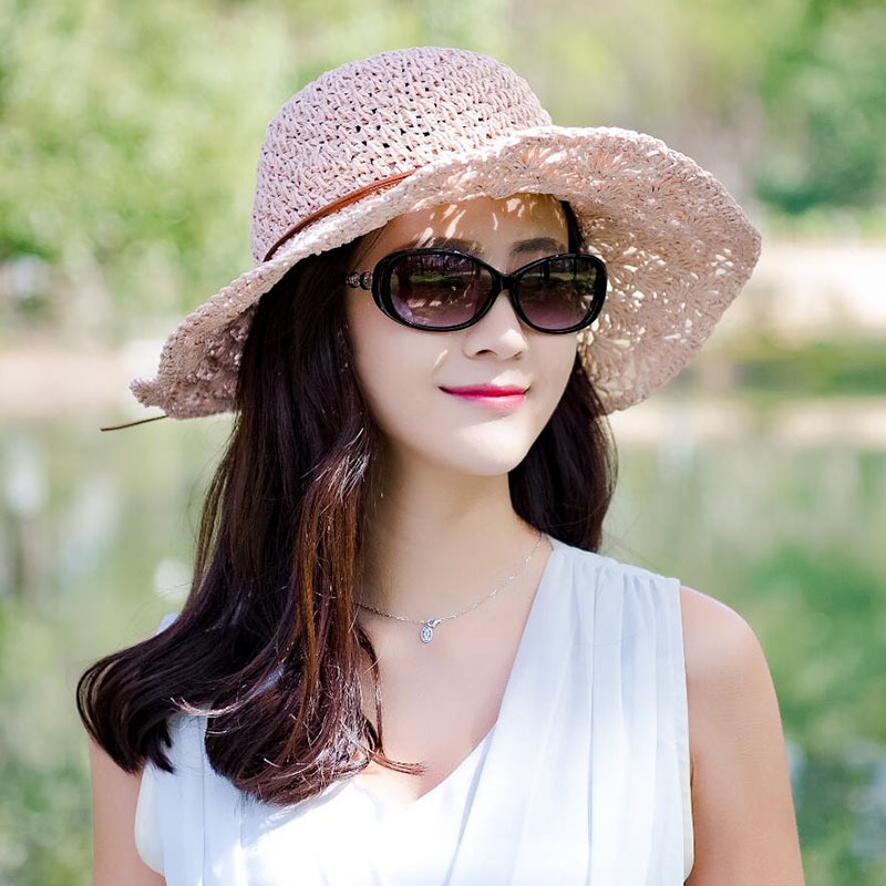 Nón đi biển nữ kiểu dáng Vintage phong cách Hàn Quốc - Mũ cói nữ đẹp 2022 màu Be dễ thương