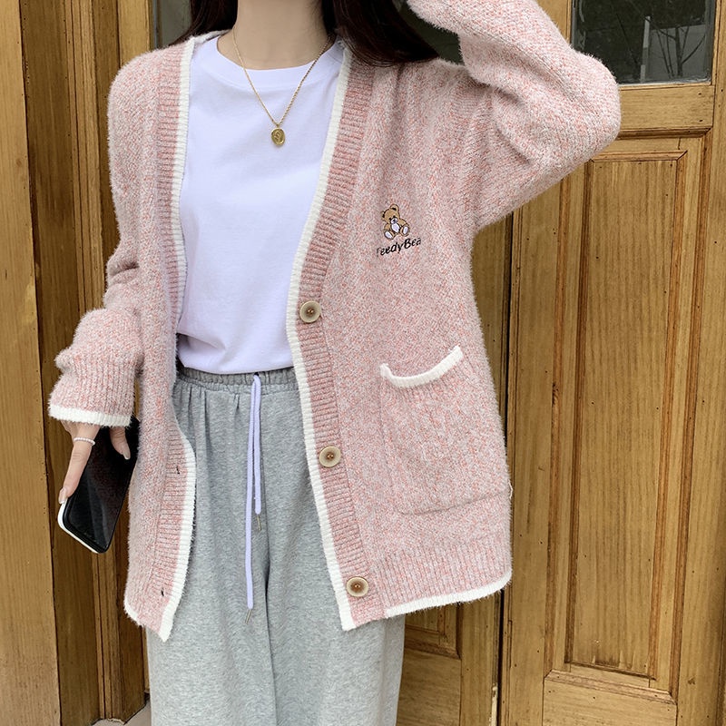 Plus Áo Khoác cardigan Dáng Ôm Thời Trang Mùa Thu Cho Nữ