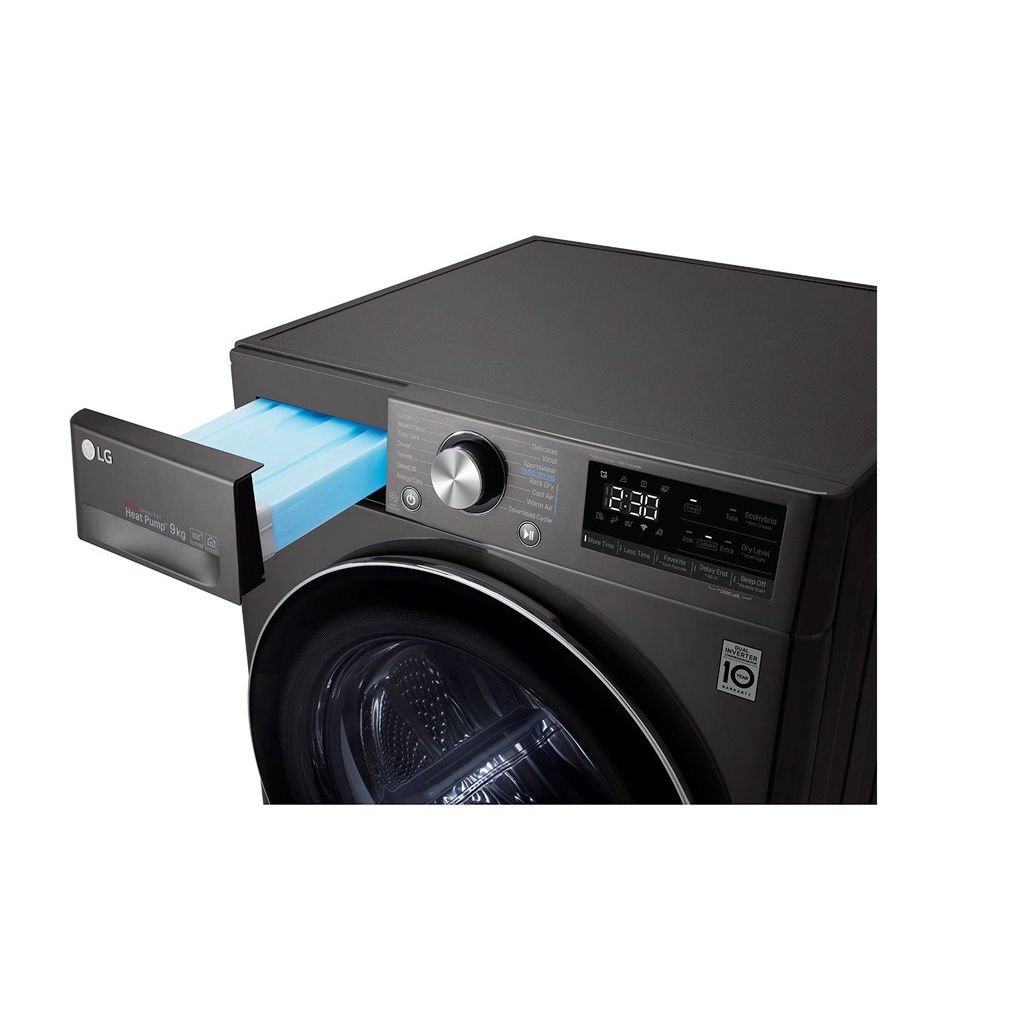 Máy sấy bơm nhiệt LG 9 Kg DVHP09B Màu Đen chính hãng bảo hành 24 tháng
