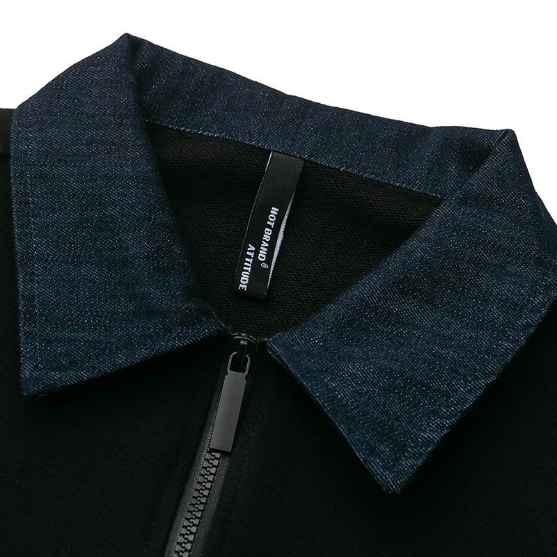 Áo Khoác Jean Tay Dài Có Khóa Kéo Dáng Rộng Thời Trang Thu Đông Cho Nam