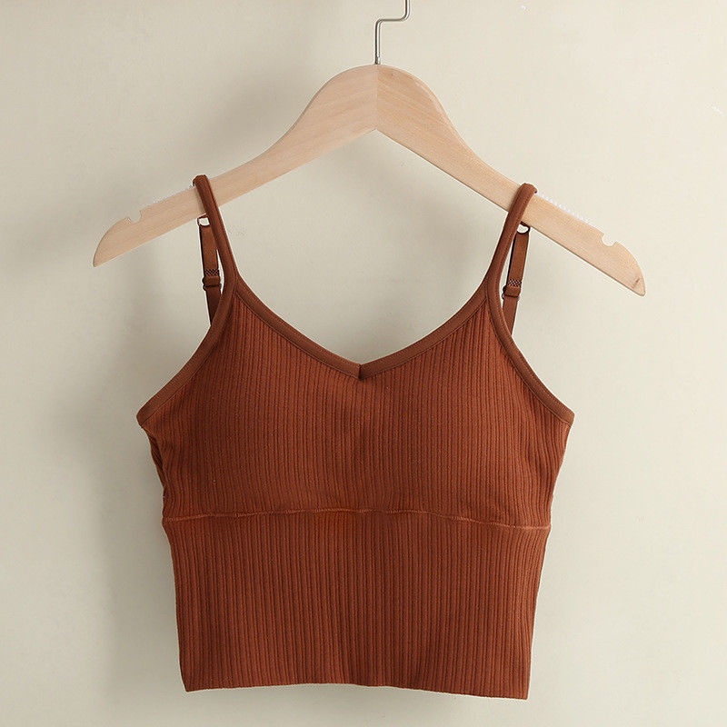 Áo Lót Cotton Một Mảnh Cố Định Cúp Ngực Đẹp Không Gọng Thép