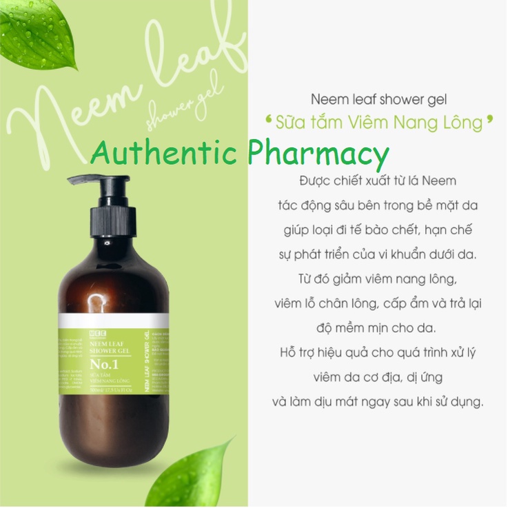 Sữa Tắm Viêm Nang Lông, Viêm Lỗ Chân Lông, Mụn Lưng - MEE NATURAL (500ml)