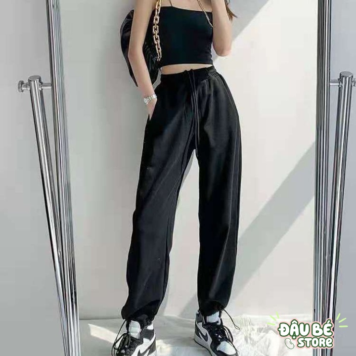 Quần Jogger Thể Thao Nam Nữ Dáng Dài Suông Cao Cấp-Quần Ống Rộng Bo Gấu Unisex Basic Pants Nhiều Màu Ulzzang-Daube-Q037