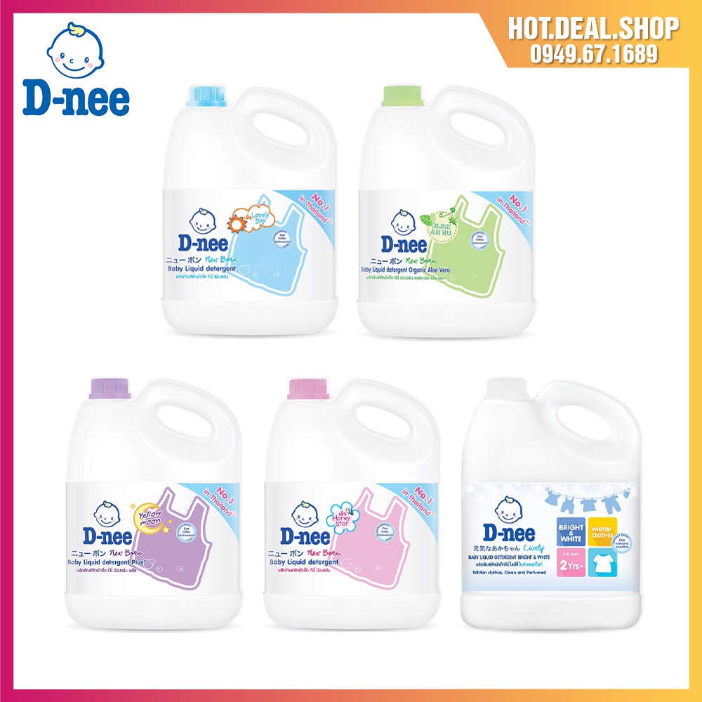 Nước giặt quần áo em bé Dnee 3000ml - Nước giặt D-nee Thái Lan 3 lít hàng Công Ty