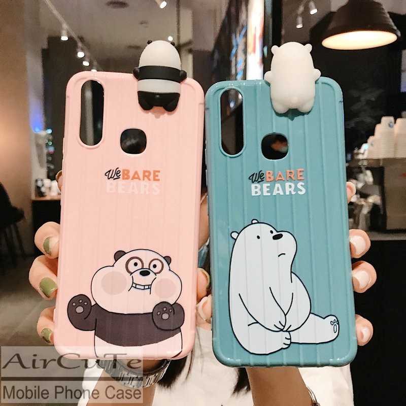 Ốp lưng OPPO A53 A93 A15 A15S A52 A92 A31 A12 A9 A7 A5 A5S A3S A1K F1s F9 Realme 5 5i 5s C3 C2 C1 2020 3D Trunk Cute Bear soft TPU Case/MYP | BigBuy360 - bigbuy360.vn