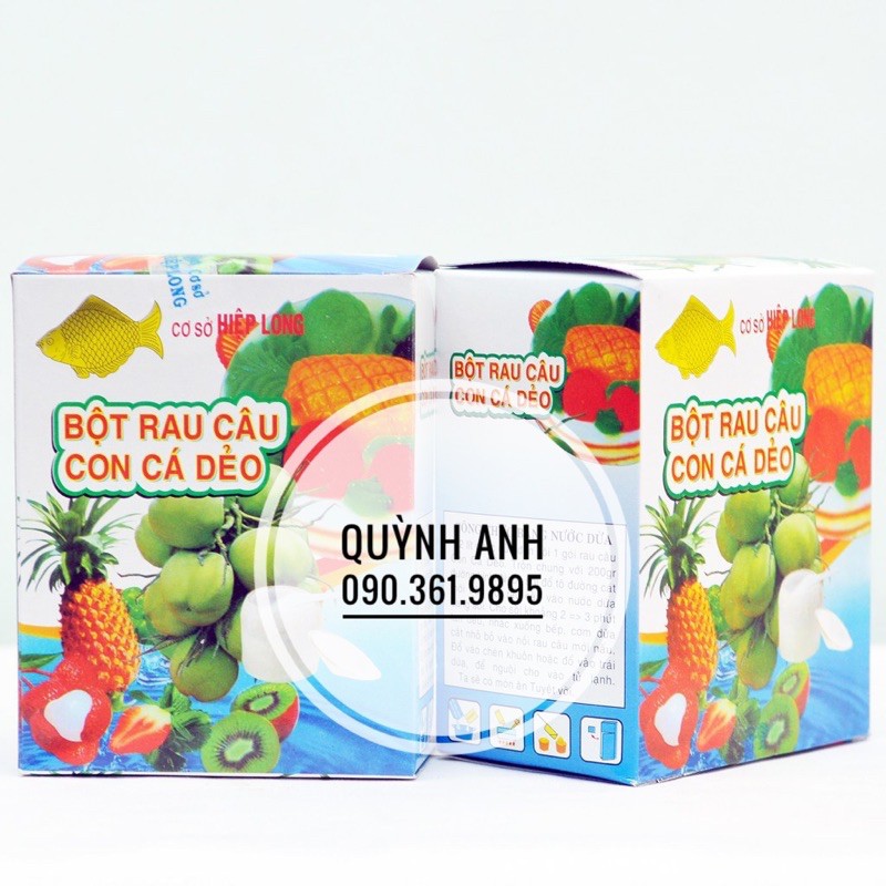 Bột rau câu con cá dẻo Hiệp Long (hộp 12 gói)