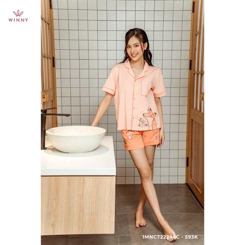 BỘ MẶC NHÀ WINNY 22246 CỘC TAY QUẦN ĐÙI FOM RỘNG