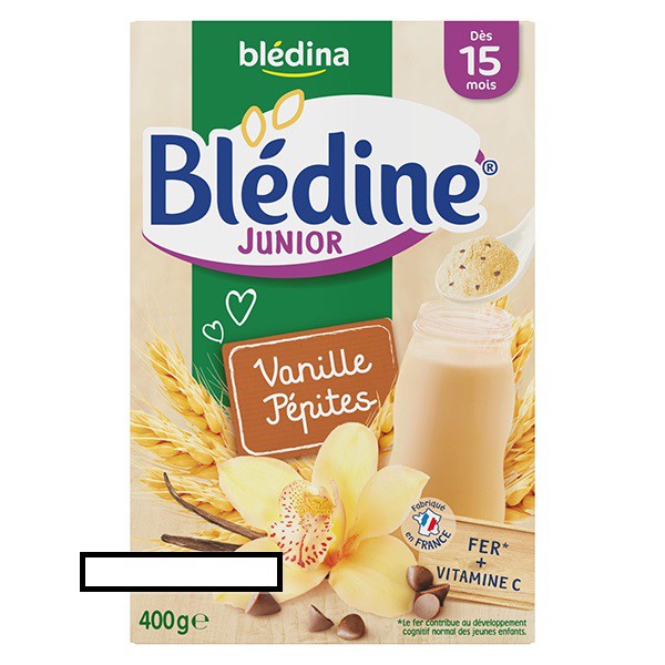 Bột Lắc Sữa Blédine Vị Bánh Mì, vanila 400g 15m+