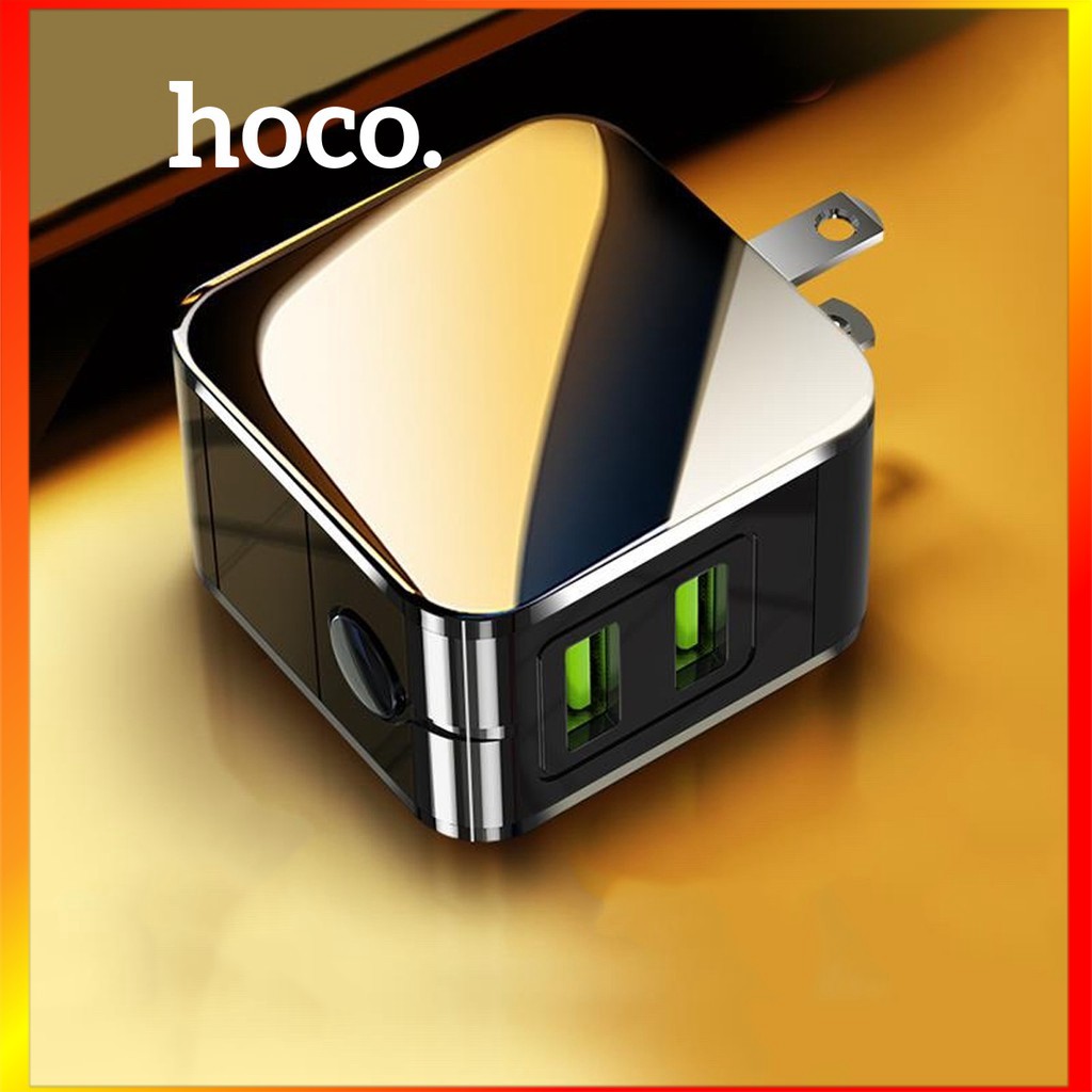 Cốc sạc nhanh Hoco HK5 trang bị 2 cổng USB, sạc nhanh 2.4A, chip tự ngắt khi pin đầy hạn chế chai pin - MrPhukien