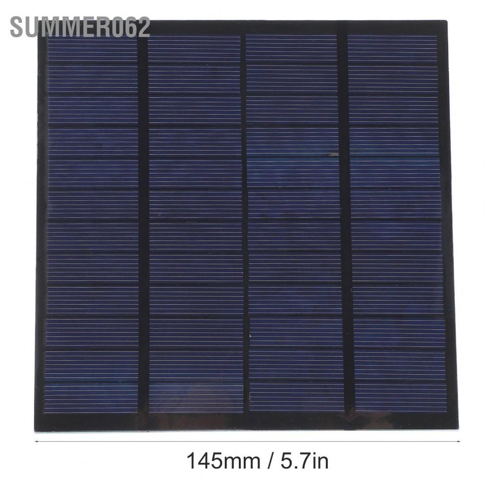 Summer062 3W 12V DIY Solar Battery Panel Portable Outdoor Travel Polysilicon 145x145mm