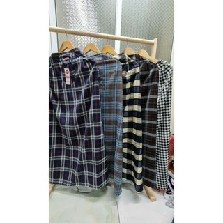 Váy quây chân cotton kẻ 2 lớp. Mát mịn, dày đẹp