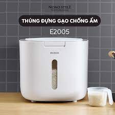 Thùng đựng gạo Ecoco thông minh  loại 10kg  - chống ẩm cao cấp - chống mọt  - Hàng Chuẩn Chính Hãng