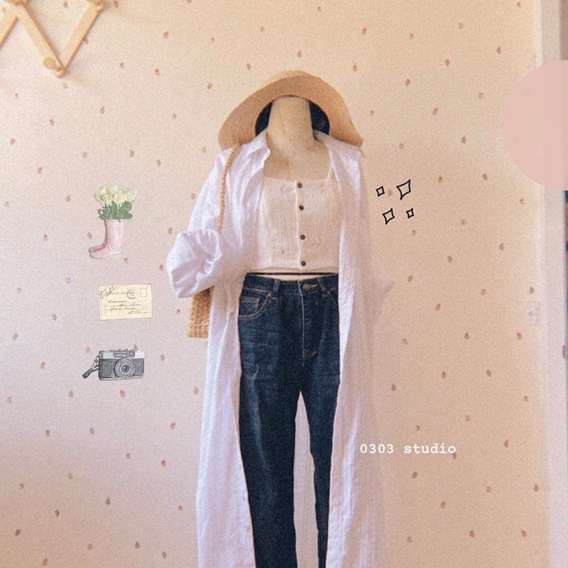 Áo khoác sơmi oversize - Thong Dong- 0303 studio ✿ | BigBuy360 - bigbuy360.vn