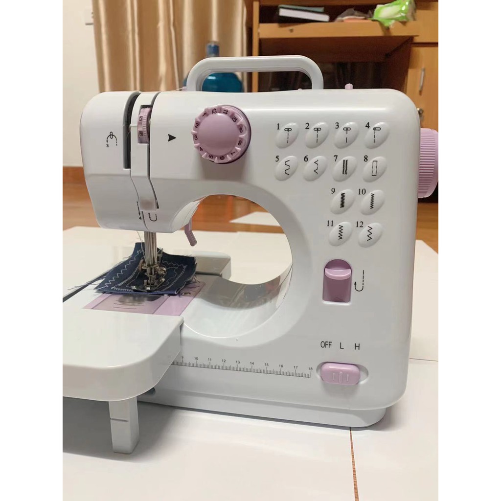 Máy May Mini Gia Đình FHSM505 12 Kiểu May Có Bàn May
