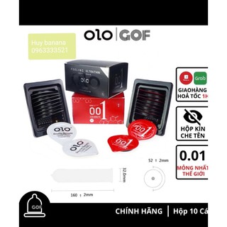 Bao cao su 0.01 olo đỏ, bao cao su siêu mỏng 0.01mm, siêu ấm hộp 10 bcs – olo_store