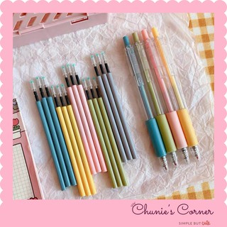 Xả kho- bút gel đen bấm morandi nhiều màu cute 0.5mm