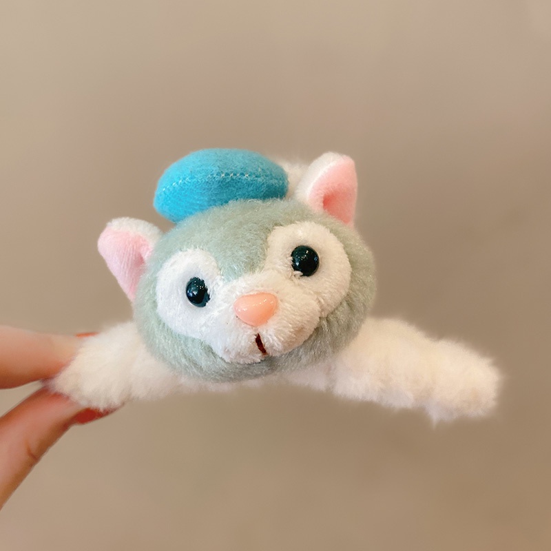 Kẹp Tóc Đính Lông Nhung Kiểu Dáng Hoạt Hình Dễ Thương Xinh Xắn Cho Nữ