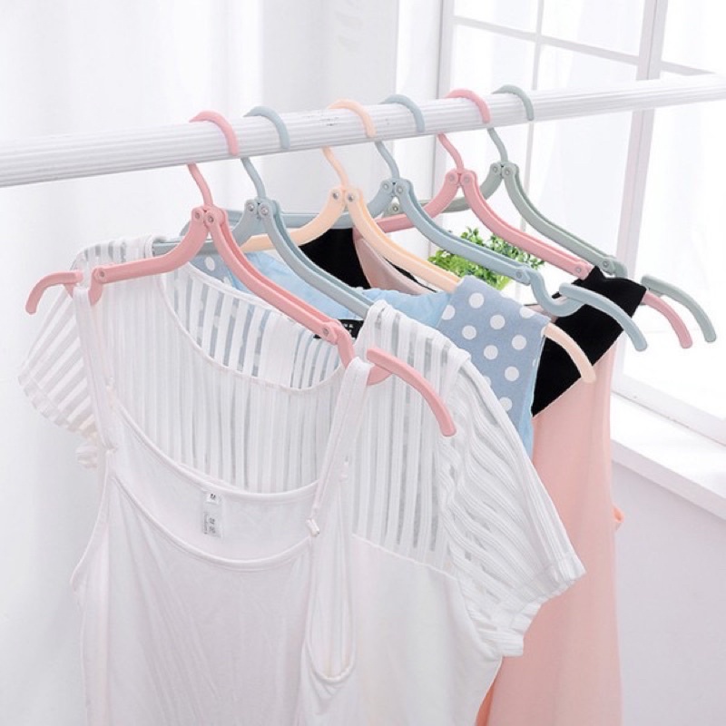 Móc Nhựa Treo Quần Áo Gấp Gọn Thông Minh, Tiện Lợi Mang Đi Du Lịch