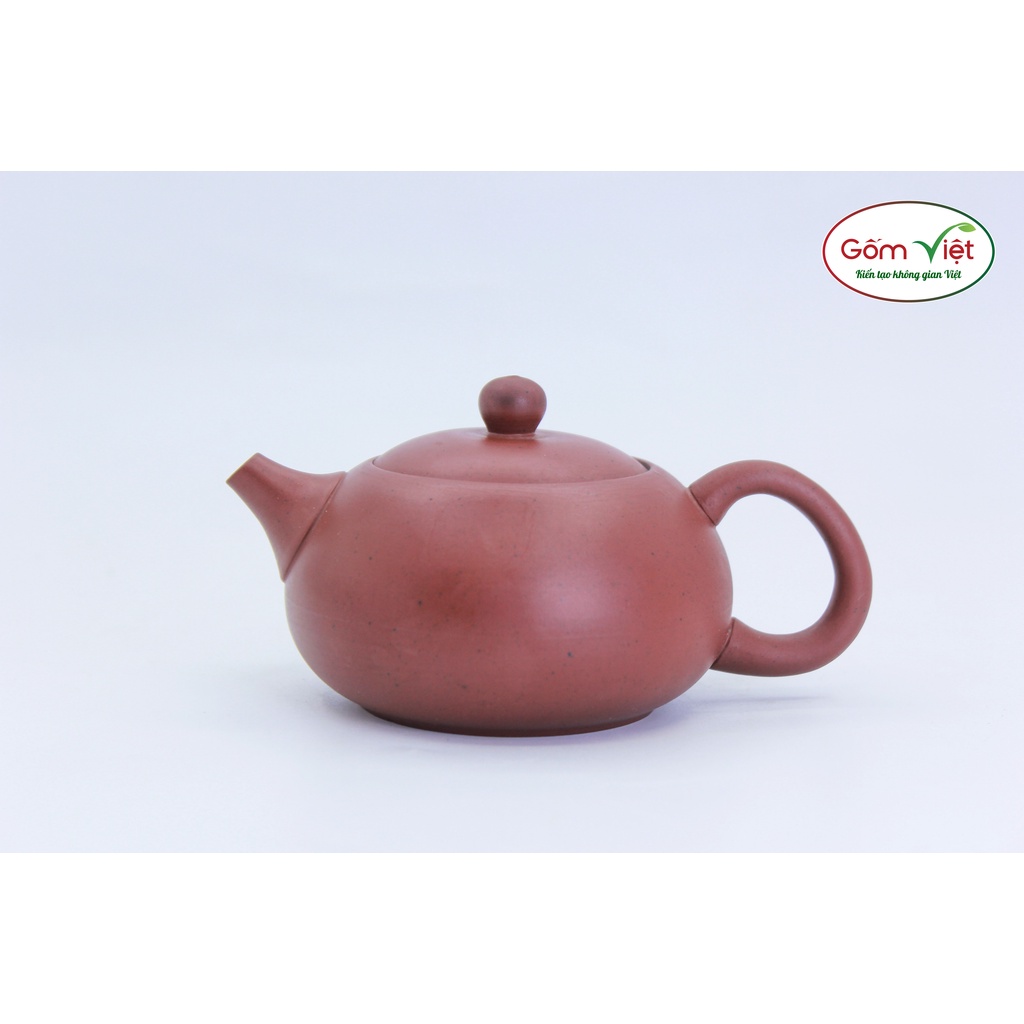 GỐM BÁT TRÀNG - Ấm Tây Thi Hồng Sa 150ml - Bộ ấm chén cao cấp gốm mộc - Bộ quà tặng sang trọng